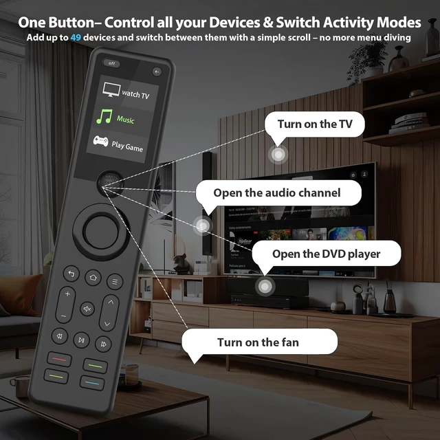 Alt view image 3 of 7 - X1S Smart Universal Remote with Hub One-Click Scenes