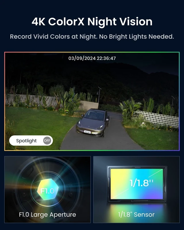 Alt view image 4 of 7 - Altas PT Ultra 4K Solar Camera Outdoor Wireless with ColorX Night Vision