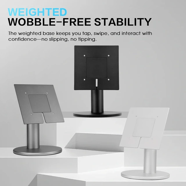 Alt view image 4 of 7 - Adjustable Swivel & Tilt Stand for Echo Show 15 Display, Silver