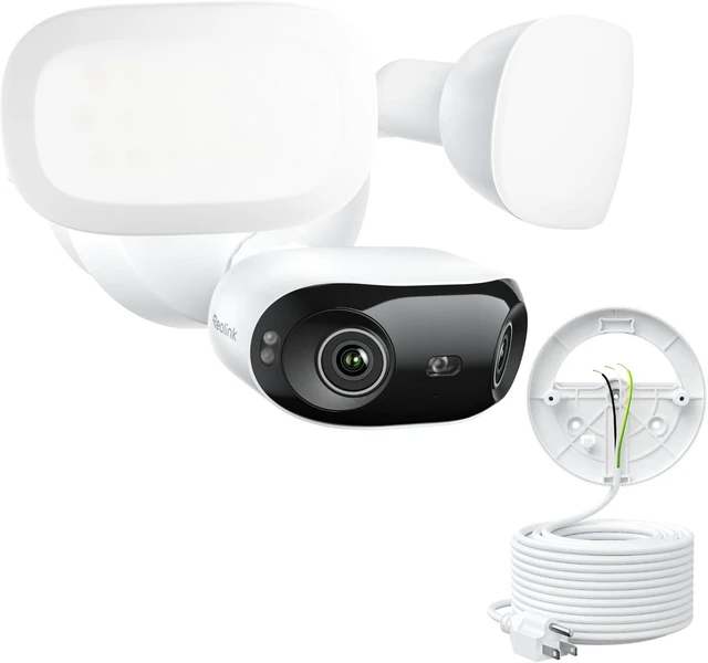 Main image of 4K 8MP Floodlight Camera with 180° Panoramic View, Adjustable 3000 Lumens
