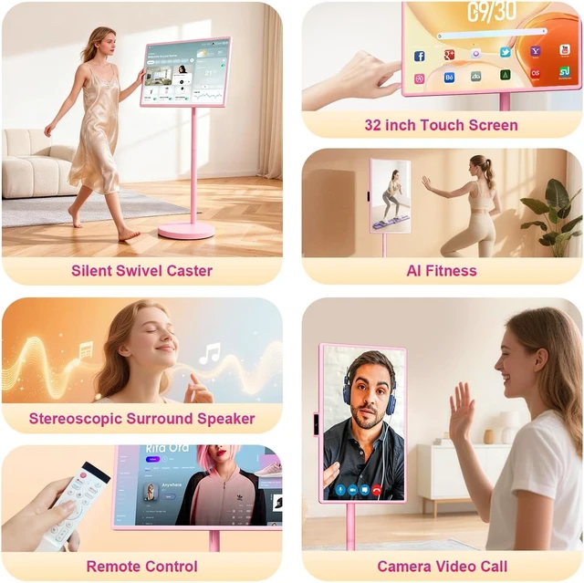 Alt view image 2 of 7 - Smart Portable TV on Wheels