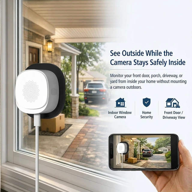 Alt view image 6 of 7 - 2.5K Window Security Cameras, 2.4G/5GHz WiFi Indoor Cameras, 2 Pcs