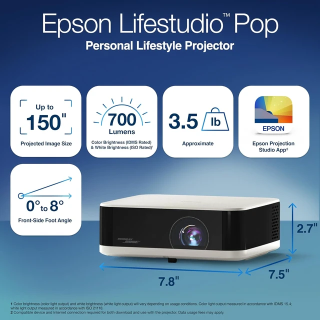 Alt view image 7 of 7 - Lifestudio Pop Full HD Personal Lifestyle Projector