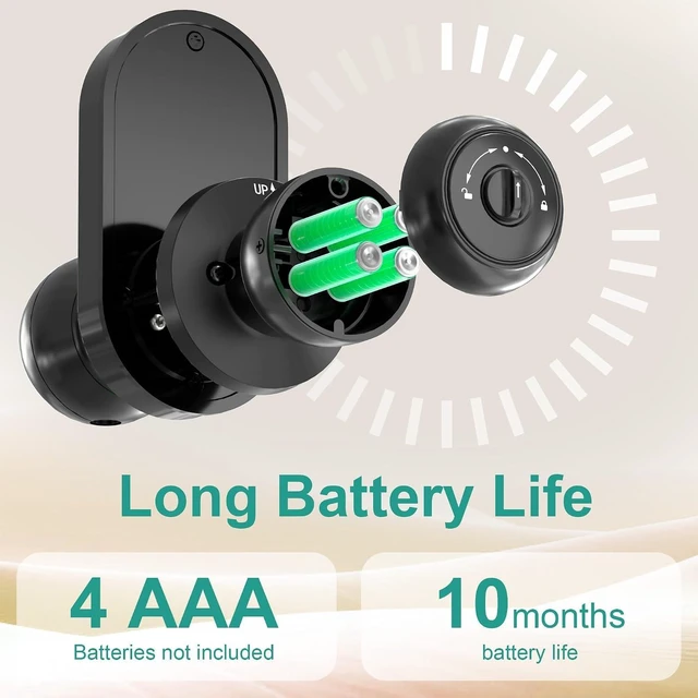 Alt view image 5 of 7 - Smart Fingerprint Keypad Door Lock Knob, Keyless Entry for Front Door