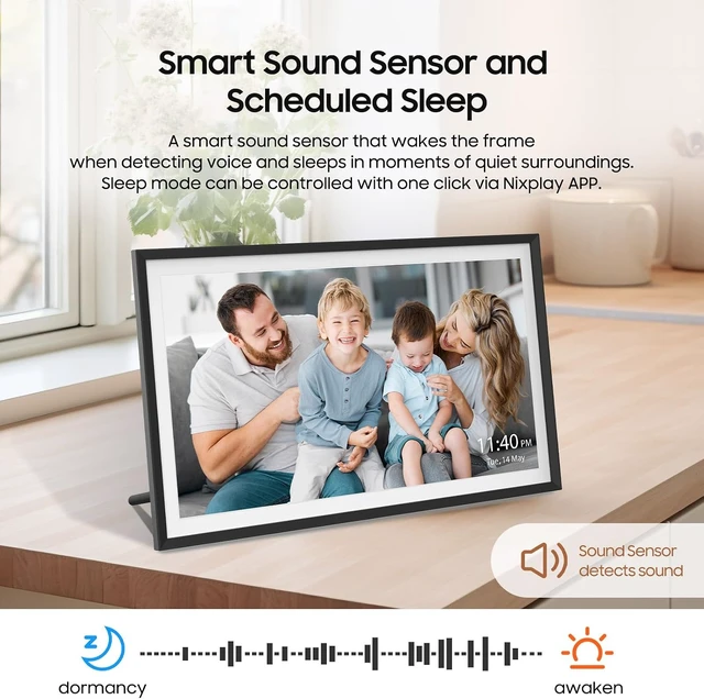 Alt view image 5 of 7 - 15.6" WiFi Digital Picture Frame by Nixplay, 1920x1080 FHD IPS Touch Screen, Easy Photo/Video Sharing via Nixplay App, Auto-Rotate, Free Cloud Storage