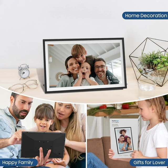 Alt view image 7 of 7 - 15.6" WiFi Digital Picture Frame by Nixplay, 1920x1080 FHD IPS Touch Screen, Easy Photo/Video Sharing via Nixplay App, Auto-Rotate, Free Cloud Storage