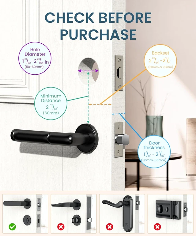 Alt view image 2 of 7 - Keyless Entry Smart Deadbolt with Keypad, Fingerprint, Touchscreen & App Control, Easy Install for Home/Office, Auto-Lock