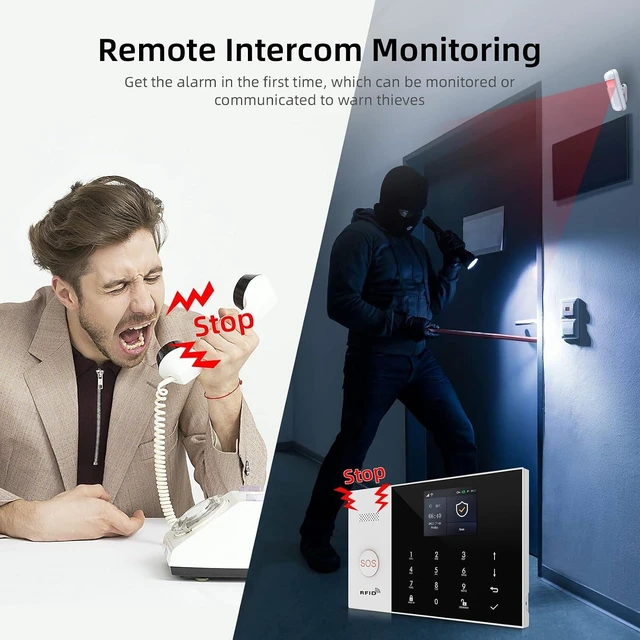 Alt view image 6 of 7 - A105F Home Alarm System, 24 PCS with Door/Window & Motion Sensors