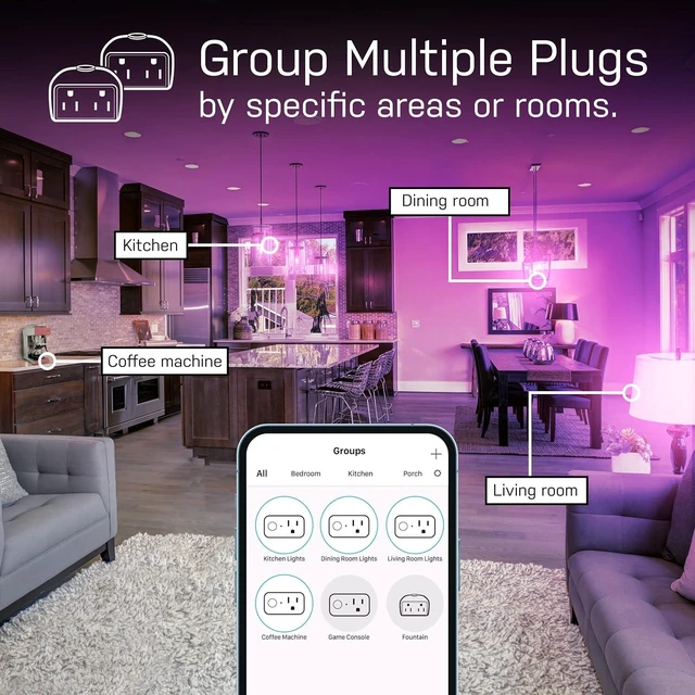 Alt view image 7 of 7 - WiFi Power Strip with USB
