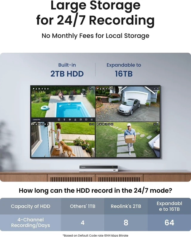 Alt view image 5 of 7 - 8CH 4K Security Camera System with PT Auto-Tracking, RLK8-800PT4