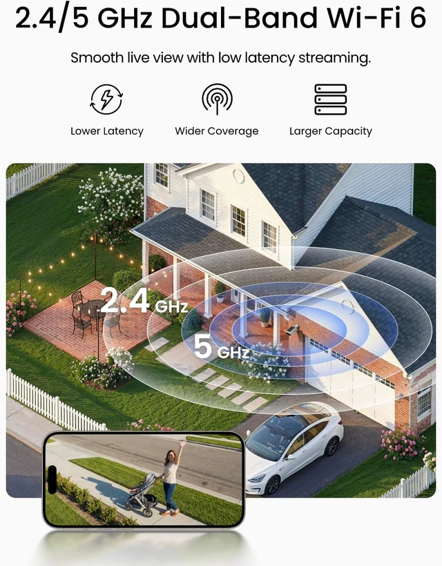 Alt view image 4 of 7 - 3K Security Cameras Wireless Outdoor, WiFi 6 AI Detection, 2-Cam Kit