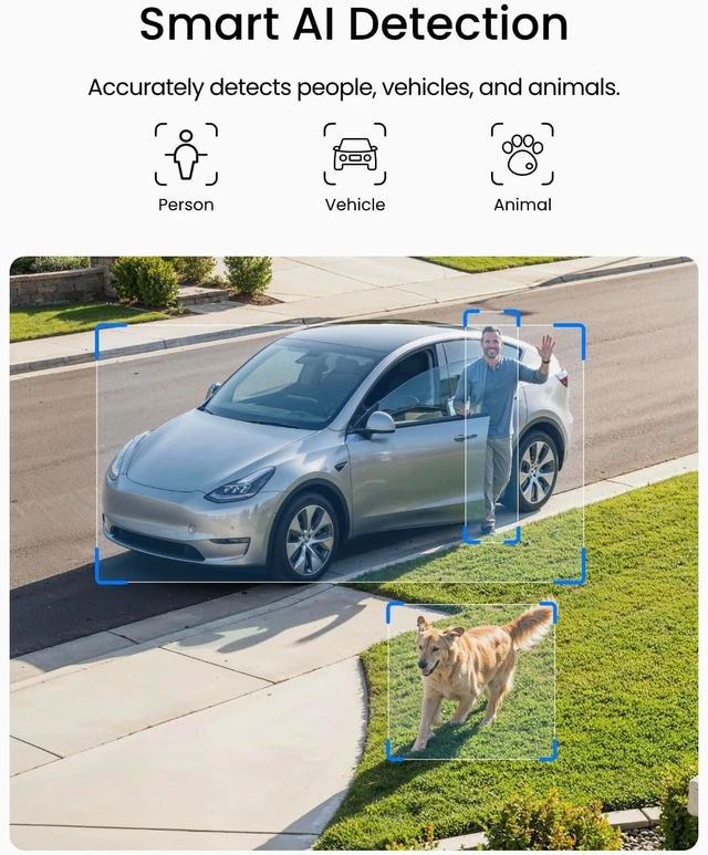 Alt view image 5 of 7 - 3K Security Cameras Wireless Outdoor, WiFi 6 AI Detection, 2-Cam Kit