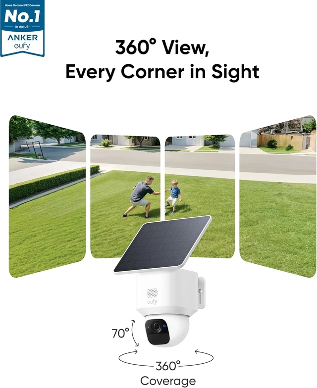 Alt view image 2 of 7 - SoloCam E30 2K Solar Security Camera, 2-Cam Kit