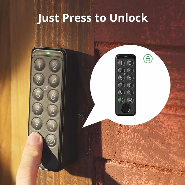 Alt view image 3 of 7 - Smart Keypad Touch for Lock, Fingerprint Keyless Home Entry, IP65 Waterproof, Supports Virtual Passwords (Only Works for SwitchBot)