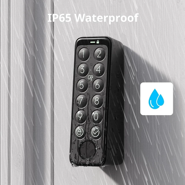 Alt view image 6 of 7 - Smart Keypad Touch for Lock, Fingerprint Keyless Home Entry, IP65 Waterproof, Supports Virtual Passwords (Only Works for SwitchBot)