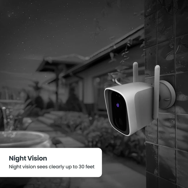 Alt view image 6 of 7 - Smart Outdoor Wireless Security Camera, 2K HD, Battery Powered or Solar-Ready, Advanced Motion Detection, 2.4GHz Wi-Fi, 30ft. Night Vision, 2-Way Audio, Micro SD Card Storage