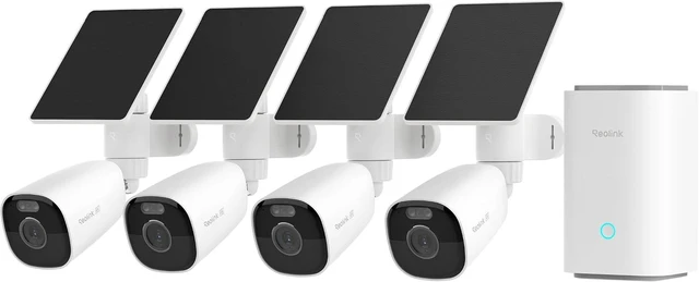 Main image of 4K Solar Security Camera Wireless Outdoor, 2.4/5GHz WiFi, 4-Cam Kit