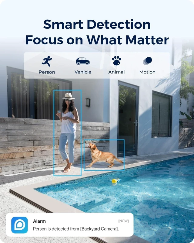 Alt view image 6 of 7 - 4K Solar Security Camera Wireless Outdoor, 2.4/5GHz WiFi, 4-Cam Kit