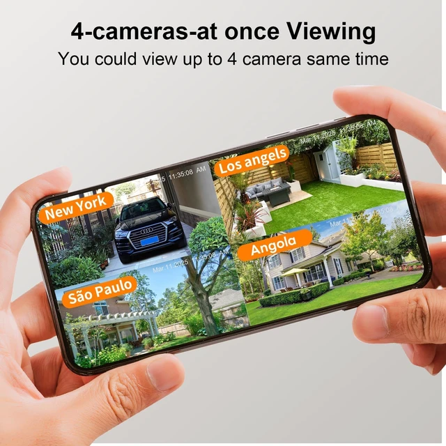 Alt view image 5 of 7 - Dual Lens Solar Security Cameras Outdoor WiFi, 5G/2.4G, Motion Detection, Night Vision, 2-Way Audio, Weatherproof, No Subscription Fee