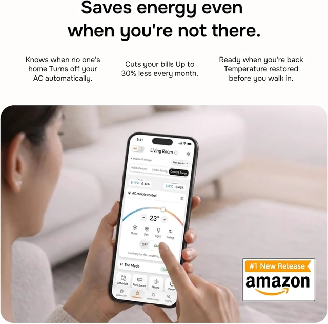 Alt view image 2 of 7 - Layla Smart Home Agent, 9-in-1 Smart Sensor & Air Quality Monitor (CO2, bVOC, Humidity)
