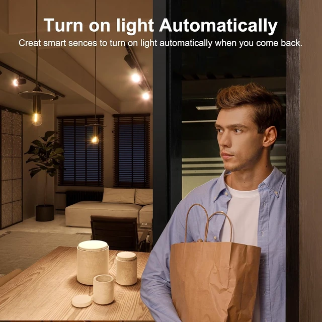 Alt view image 6 of 7 - WiFi Smart Motion Sensor for Home Security, Wireless Motion Detector with App Remote Monitor, Voice Command Compatible with Alexa, 4 Pack