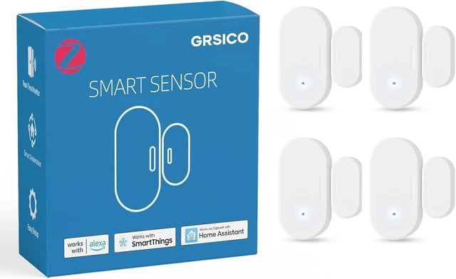 Main image of Zigbee Door Sensor, Smart Contact Sensor for Door & Window Security, 4 Pack
