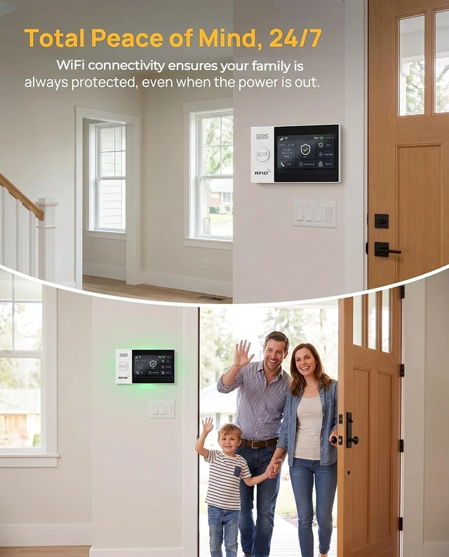 Alt view image 2 of 7 - GSM/4G + WiFi Home Security Alarm System (24 PCS)