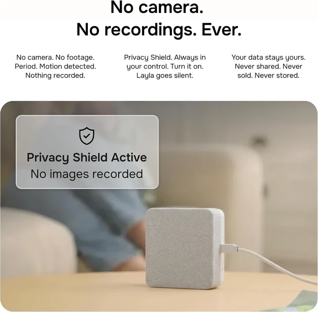 Alt view image 5 of 7 - Layla Smart Home Agent, 9-in-1 Smart Sensor & Air Quality Monitor (CO2, bVOC, Humidity)