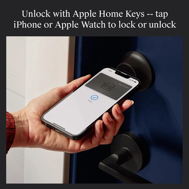 Alt view image 5 of 7 - Lock+ WiFi Deadbolt Smart Lock, World's Smallest Smart Lock Plus Home Key, Lock/Unlock Anywhere, iOS & Android App, Works with Alexa & Google (Matte Black)