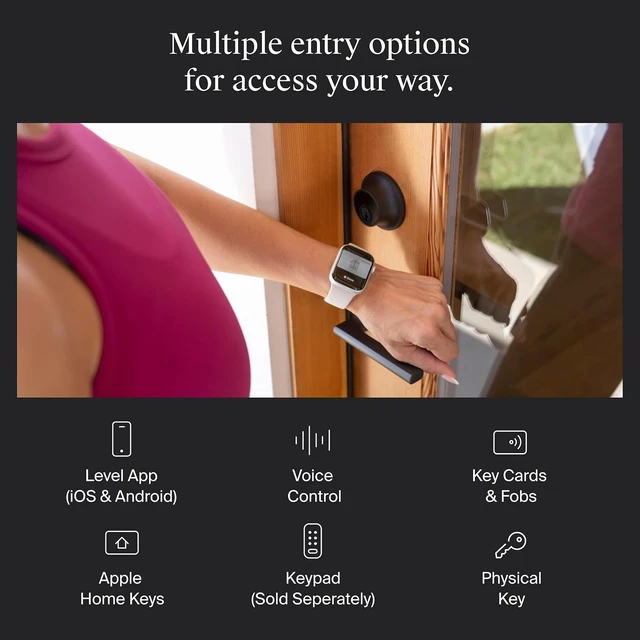 Alt view image 6 of 7 - Lock+ WiFi Deadbolt Smart Lock, World's Smallest Smart Lock Plus Home Key, Lock/Unlock Anywhere, iOS & Android App, Works with Alexa & Google (Matte Black)