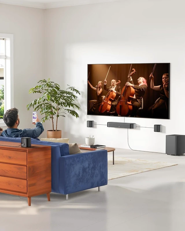 Alt view image 3 of 7 - 7.1ch Surround Sound System for TV with Dolby Atmos, Aura A60 Pro