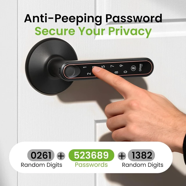Alt view image 5 of 7 - 4-in-1 Smart Fingerprint Door Lock Knob, V2.0