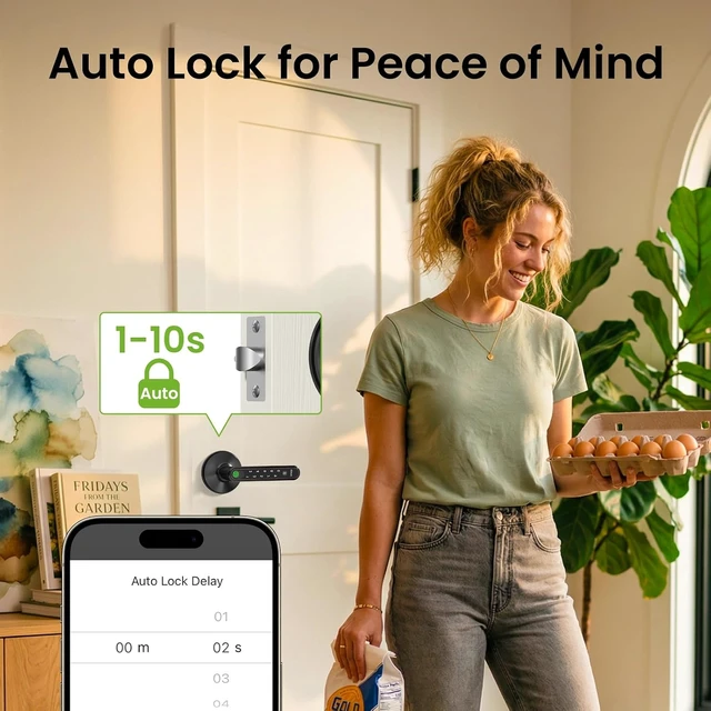 Alt view image 7 of 7 - 4-in-1 Smart Fingerprint Door Lock Knob, V2.0