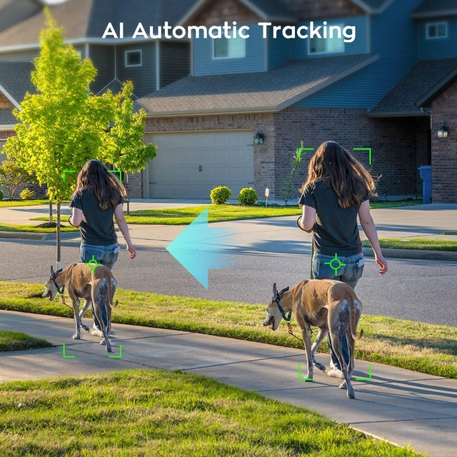 Alt view image 4 of 7 - 4MP Dual Lens 2-View WiFi Home Security Camera Indoor/Outdoor, 2 Pack