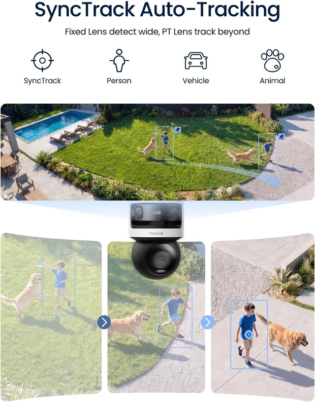 Alt view image 3 of 7 - OMVI 3i WiFi Triple-Lens Outdoor Security Camera, 10MP + 8MP 4K