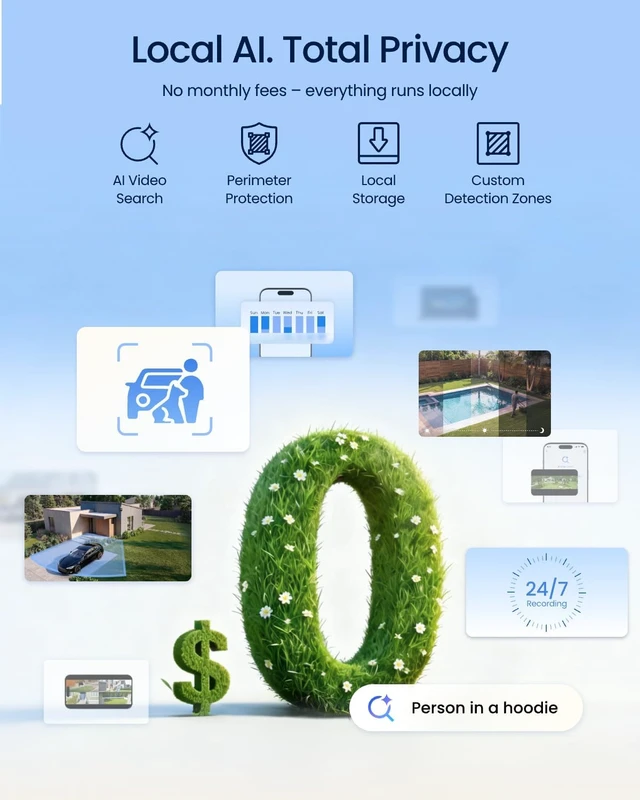 Alt view image 4 of 7 - OMVI 3i WiFi Triple-Lens Outdoor Security Camera, 10MP + 8MP 4K