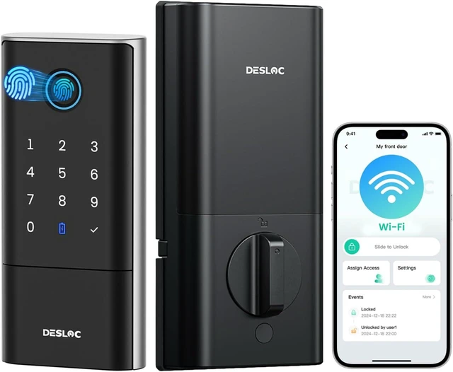 Main image of K120 Fingerprint WiFi Smart Lock Keypad Deadbolt, Up to 16 Months