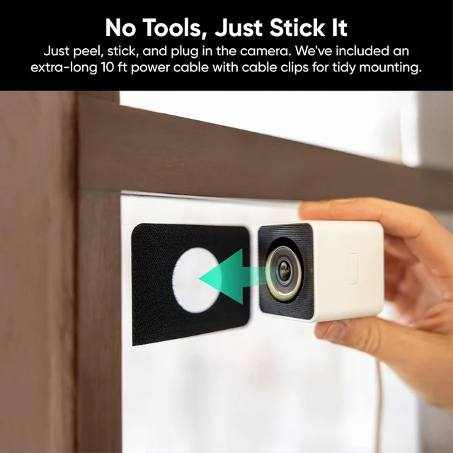 Alt view image 4 of 7 - WiFi Indoor HD Window Camera with Upgraded Color Night Vision, Anti-Glare, AI-Powered Motion Detection, Easy Setup, 24/7 Recording, Works w/Alexa & Google