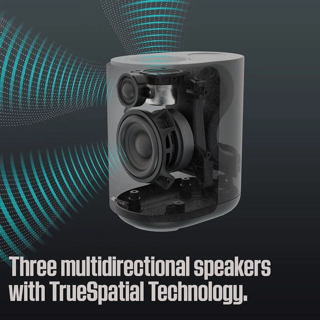 Alt view image 6 of 7 - New Lifestyle Ultra Wireless Home Speaker with TrueSpatial Audio, CleanBass, AirPlay & Google Cast, Black
