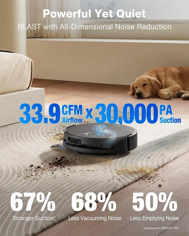 Alt view image 5 of 7 - DEEBOT T90 PRO Omni Robot Vacuum & Mop, 30000Pa Blast Suction