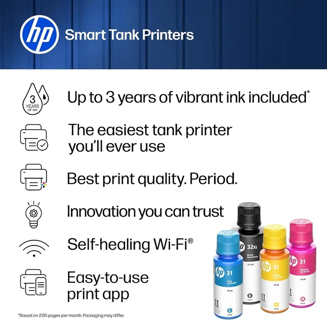 Alt view image 2 of 7 - Smart Tank 7603 Wireless All-in-One Ink Tank Printer with Fax & Copier, up to 3 Years of Ink Included, Best for Home Office, Cartridge-Free Refillable, AI-Capable (D34F7A)