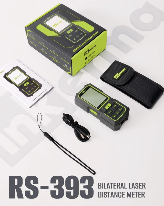 Alt view image 7 of 7 - Dual Laser Measurement Tool, 393Ft/120M Bilateral Laser Distance Meter, Rechargeable with Ft/in/M Units, Angle Sensor, Pythagorean Mode, Area & Volume