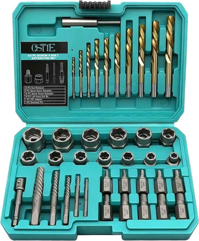 Main image of Bolt & Screw Extractor Set, 40 Pcs Kit