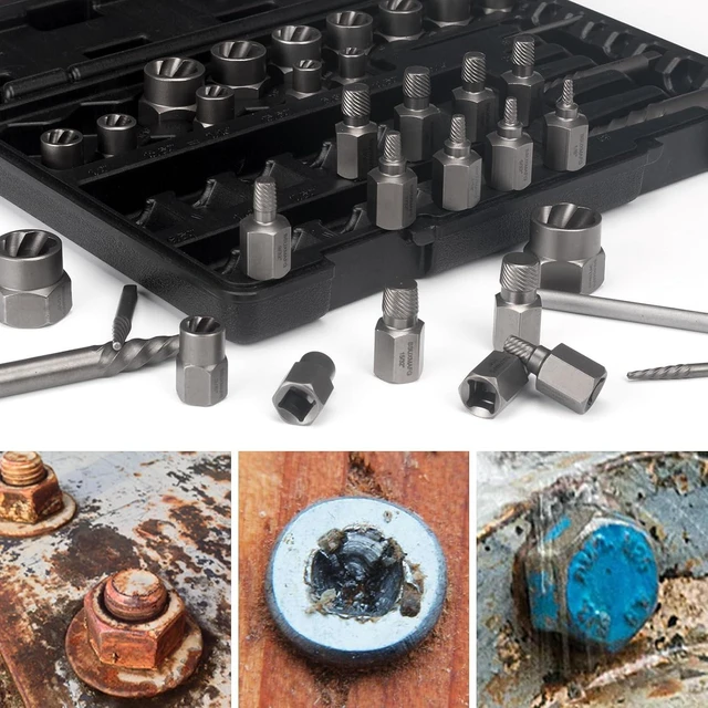 Alt view image 3 of 7 - 36PCS Bolt Extractor Set, Easy Out Stripped Screw Removal Tool Kit