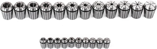 Alt view image 3 of 7 - CNC CAT40 Tooling Collet Set Package, ER32 & ER16 Collet Sets with Mill Holder, Spanner & Drill Chuck (collet set)