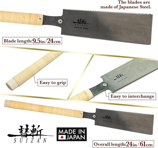 Alt view image 2 of 6 - Ryoba Double Edge Saw 9.5" Assembly ver, Japanese Pullsaw Hand Saw