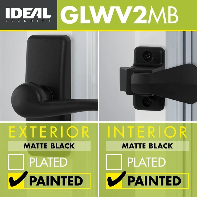 Alt view image 5 of 7 - GL Lever Handle Set for Storm & Screen Doors, Storm Door Handle Replacement, Matte Black