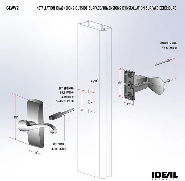 Alt view image 7 of 7 - GL Lever Handle Set for Storm & Screen Doors, Storm Door Handle Replacement, Matte Black