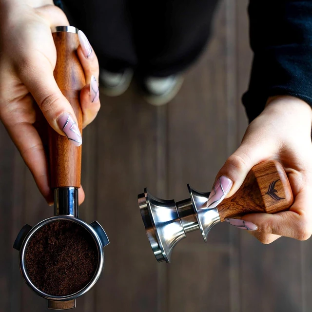 Alt view image 2 of 7 - 54mm Spring Loaded Espresso Tamper for Breville Machines, Rosewood