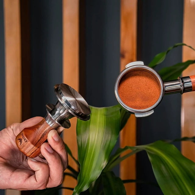Alt view image 4 of 7 - 54mm Spring Loaded Espresso Tamper for Breville Machines, Rosewood